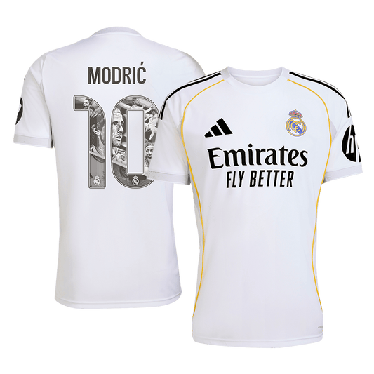 Special #10 Real Madrid Hjemme MODRIĆ Hvit Herrer Fan-drakt 2025/26