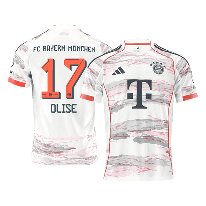 OLISE #17 Bayern Munich Borte Hvit Herrer Fan-drakt 2025/26