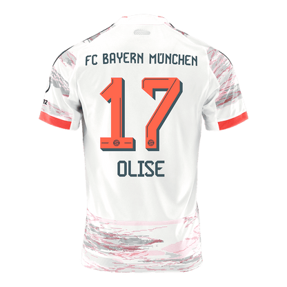 OLISE #17 Bayern Munich Borte Hvit Herrer Fan-drakt 2025/26
