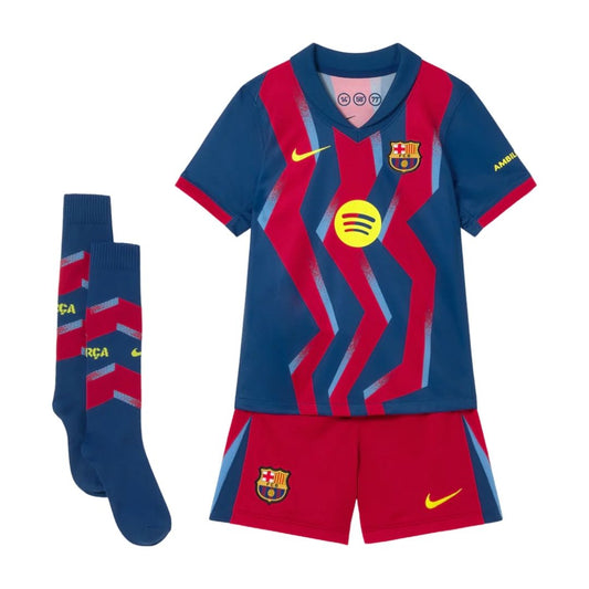 Barcelona Fjerde Barn Draktsett 2025/26 – Trøye + Shorts + Strømper