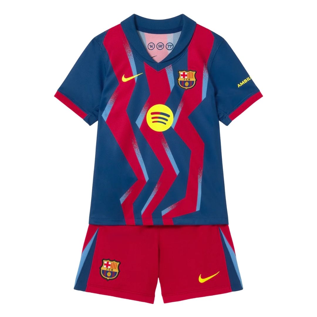 Barcelona Fjerde Barn Drakt + Shorts 2025/26