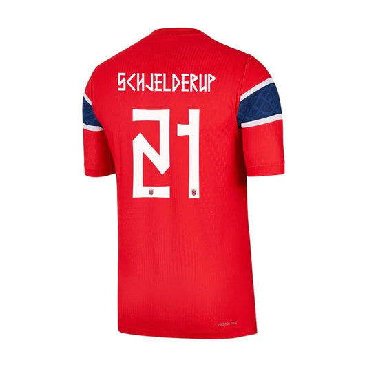 Norge Hjemme Herrer Fan-drakt Schjelderup #21 – VM 2026