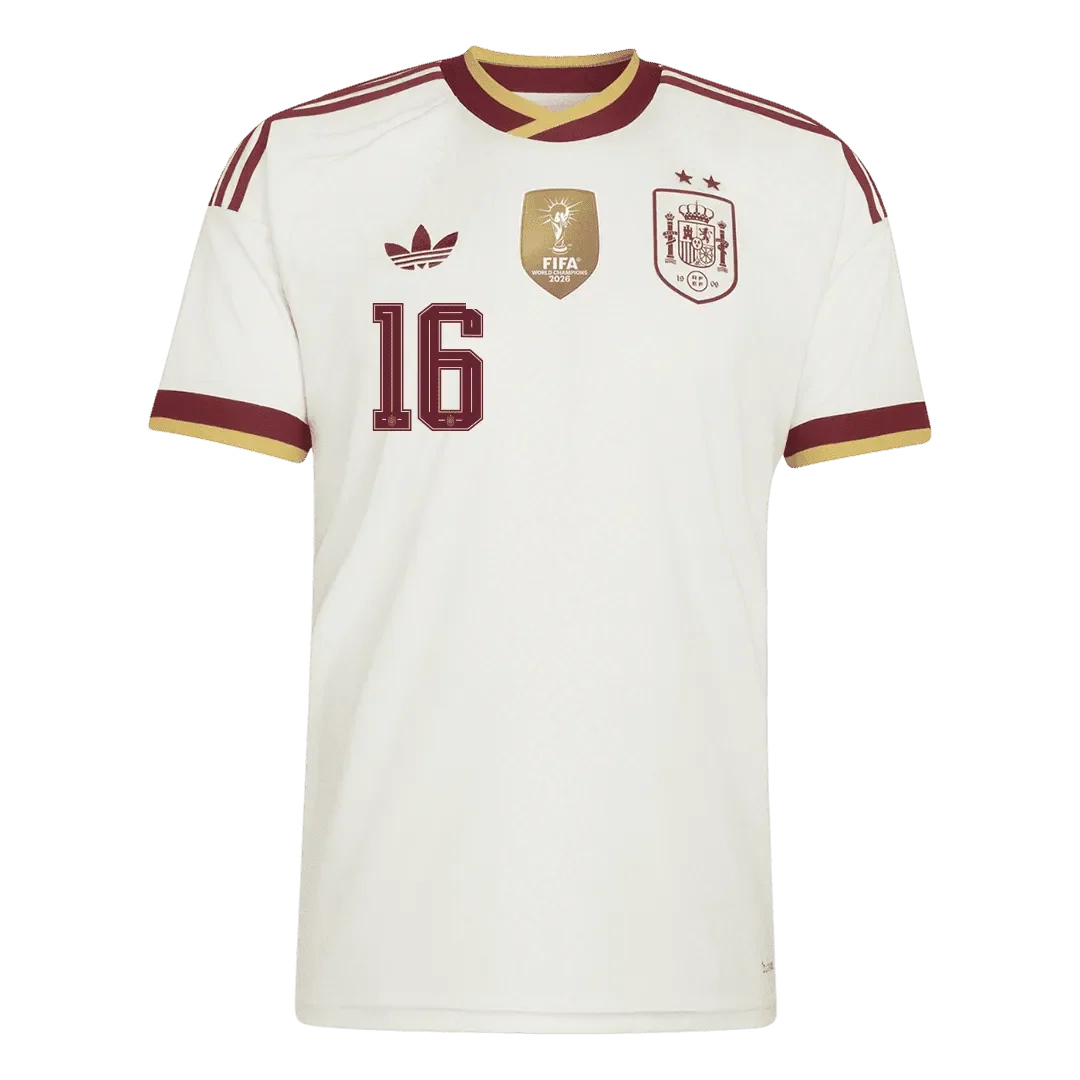 Spania Borte Herrer Fan-drakt RODRIGO #16 – VM 2026 - Vinnertrøye