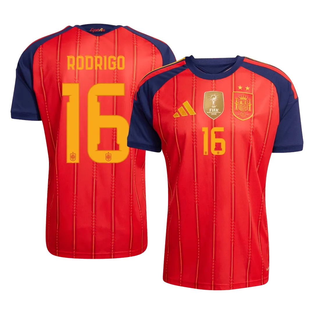 Spania Hjemme Herrer Matchdrakt RODRIGO #16 – VM 2026 - Vinnertrøye
