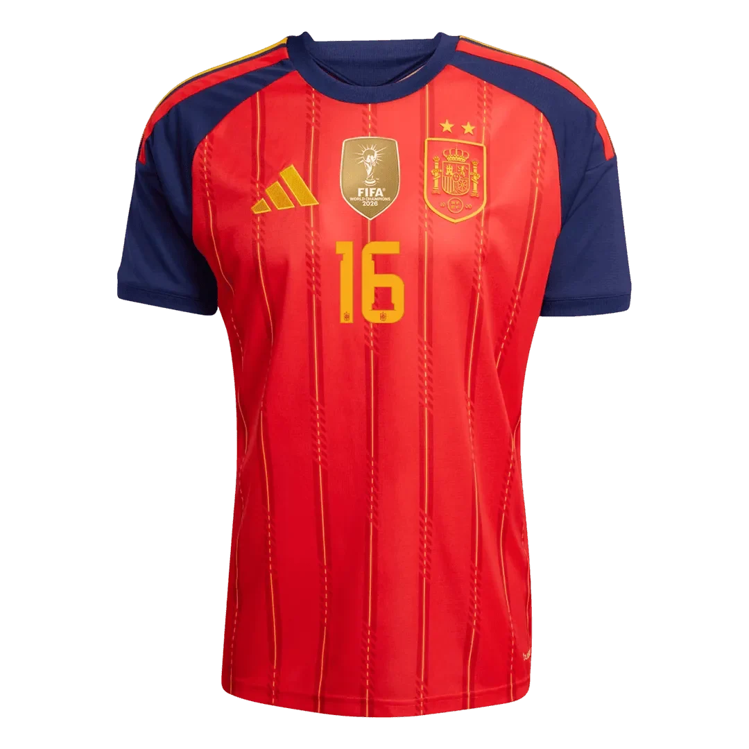 Spania Hjemme Herrer Fan-drakt RODRIGO #16 – VM 2026 - Vinnertrøye