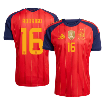 Spania Hjemme Herrer Fan-drakt RODRIGO #16 – VM 2026 - Vinnertrøye